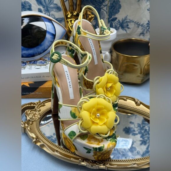 🆕 GIANNI BINI 🧿 NWOB Brook Floral Print Block Heel Platform Sandals, Sz US 6 - Picture 5 of 13